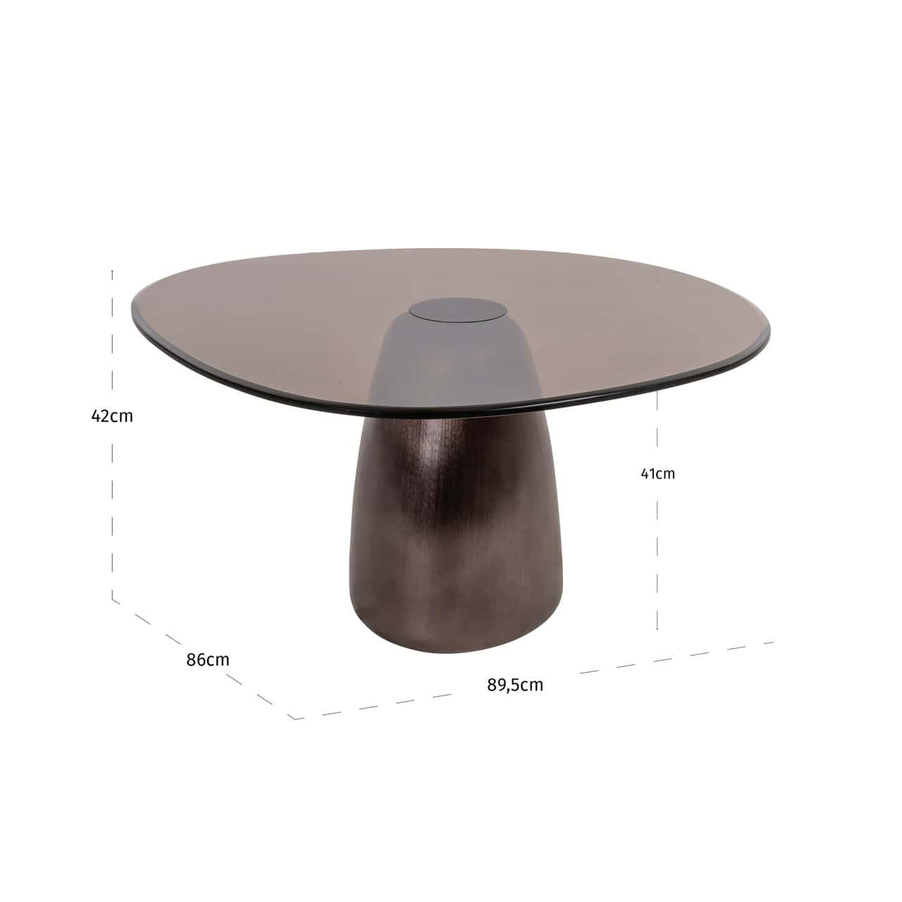 Kafijas galds Hayden Richmond Interiors 41/89/86 cm bronza - N1 Home