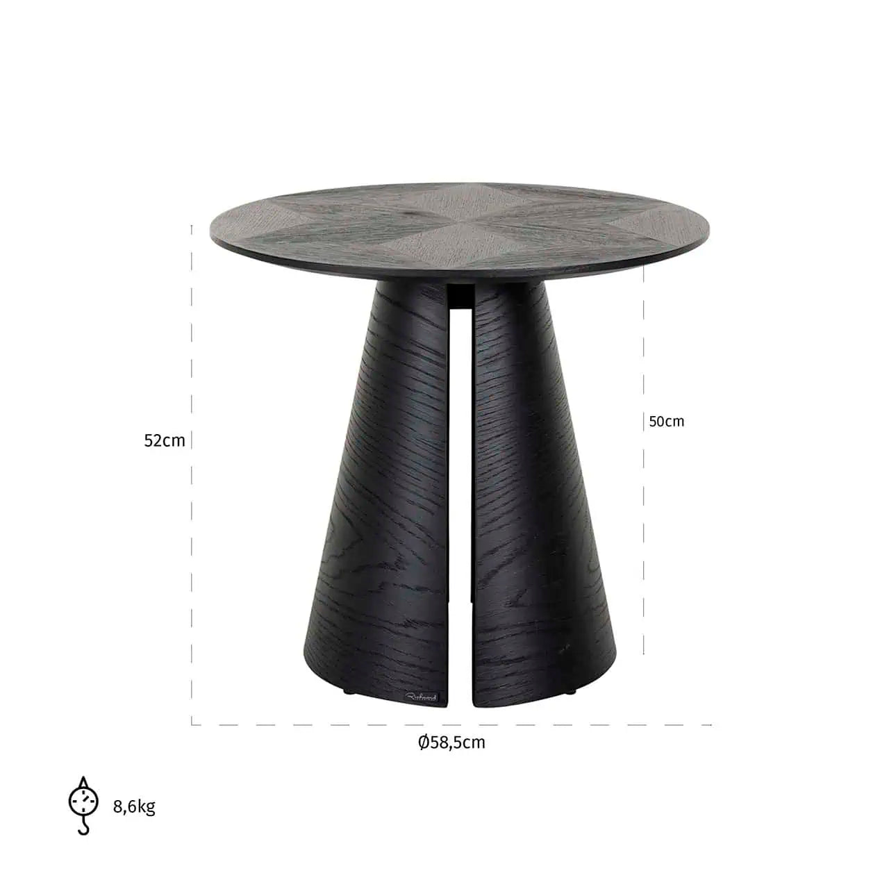 Galdiņš Blax Richmond Interiors 52/58/58 cm melns - N1 Home