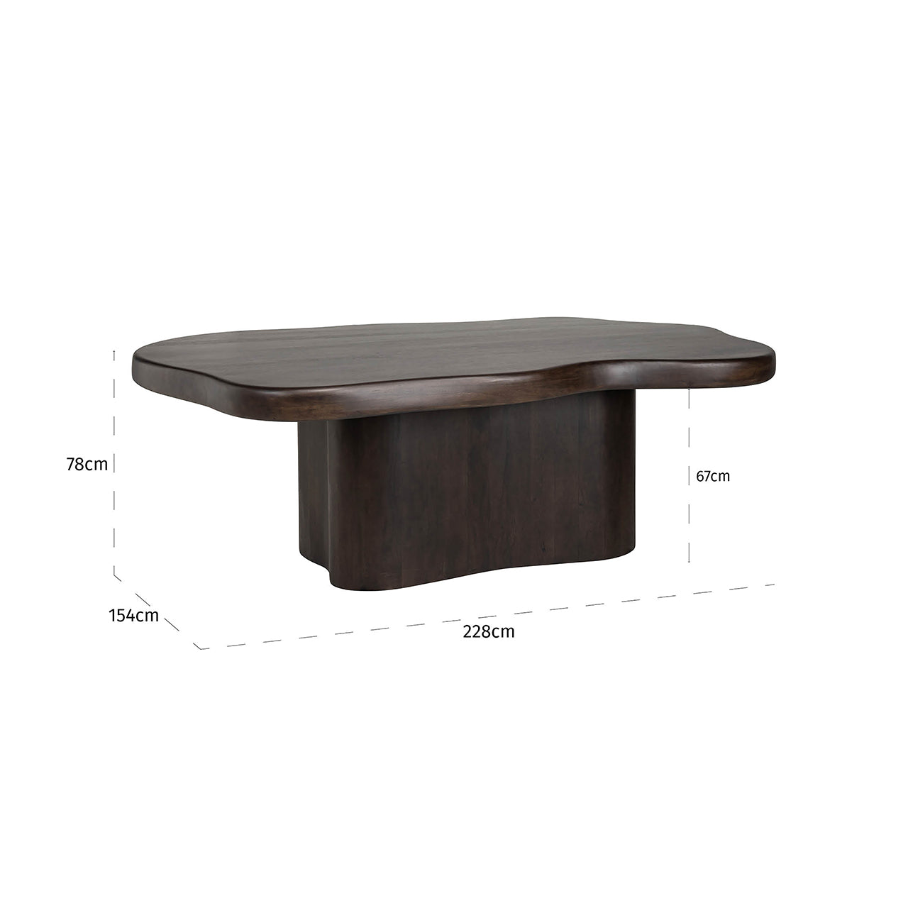 Ēdamgalds Sherman organiskais Richmond Interiors 230/139/76 cm brūns - N1 Home