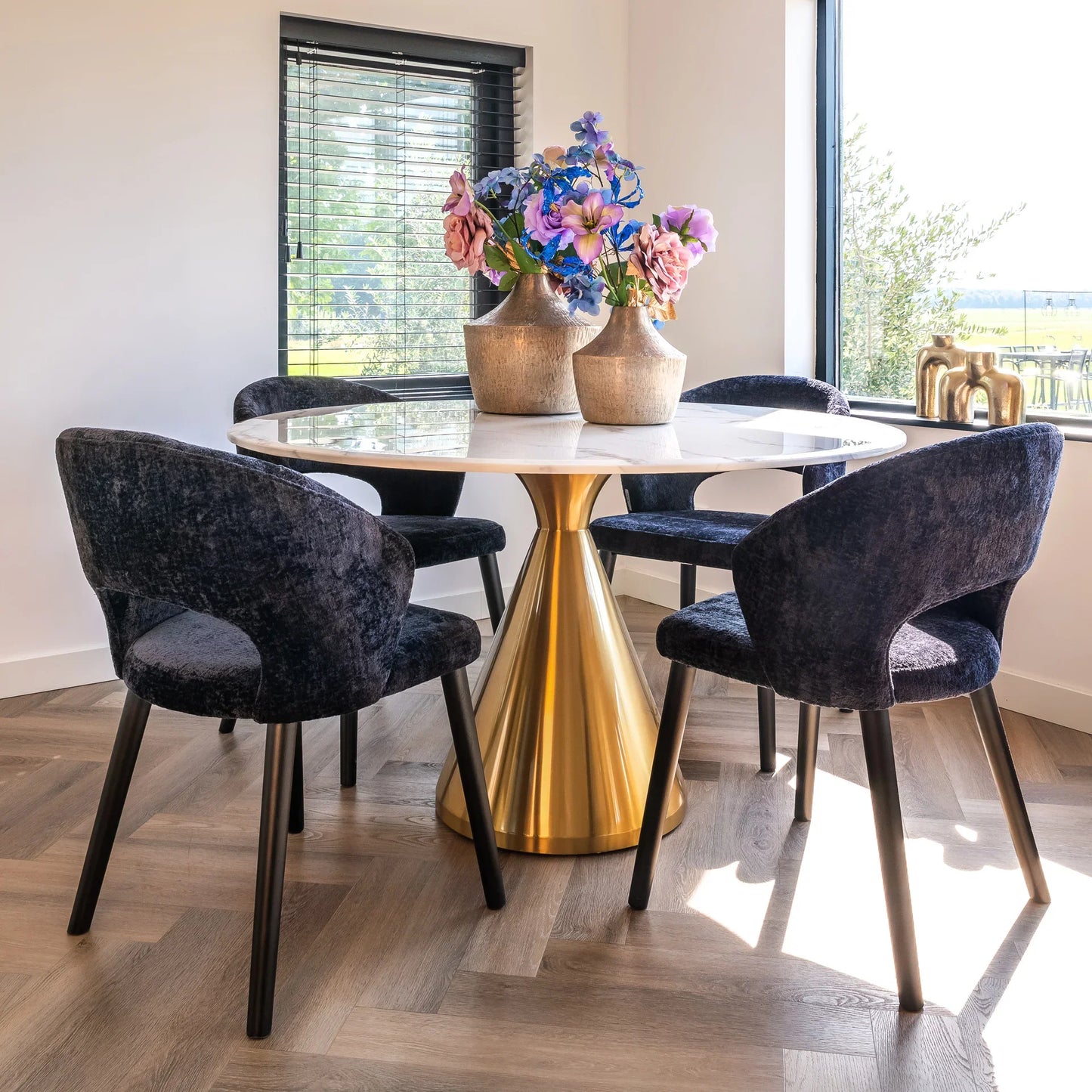Ēdamgalds Tenille Richmond Interiors 76/130/130 cm bulēts zelts - N1 Home