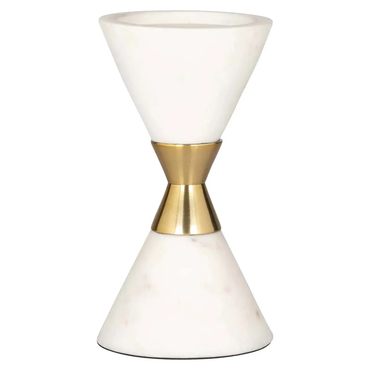 Svečturis Jurre white Richmond Interiors 18/9,5/9,5 cm balts/zelts - N1 Home