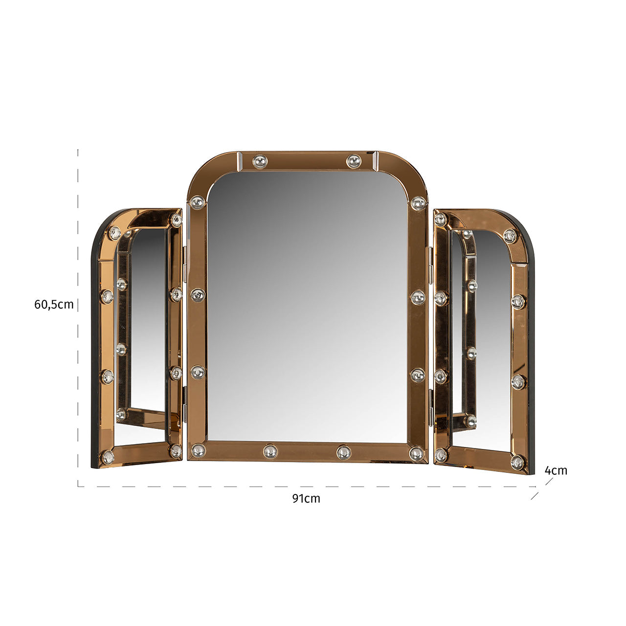 Spogulis Richmond Interiors Jaira 60/91/4 cm zelts - N1 Home