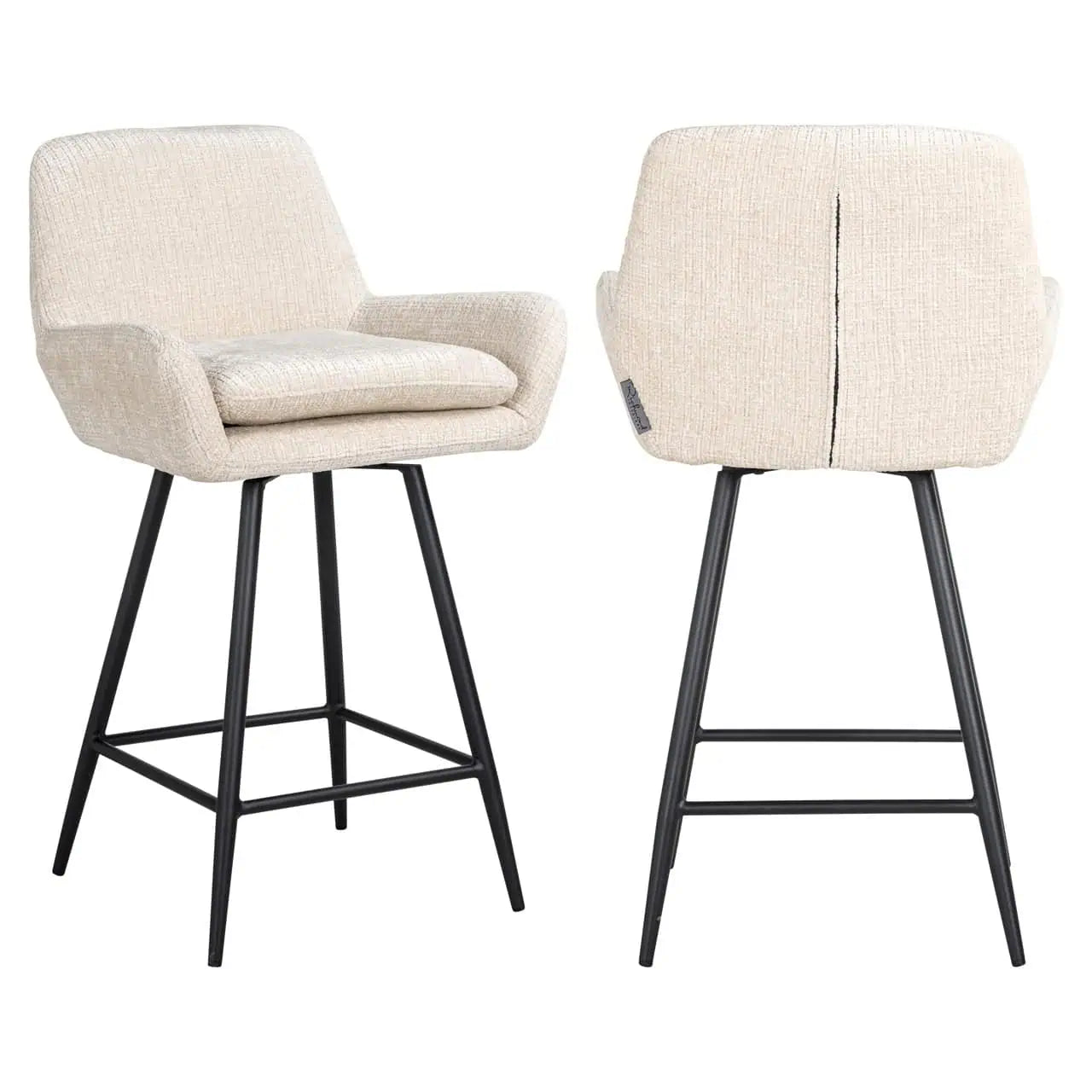 Bāra krēsls Linsey (Set of 2) Richmond Interiors 91/54/53 cm niagara beige - N1 Home