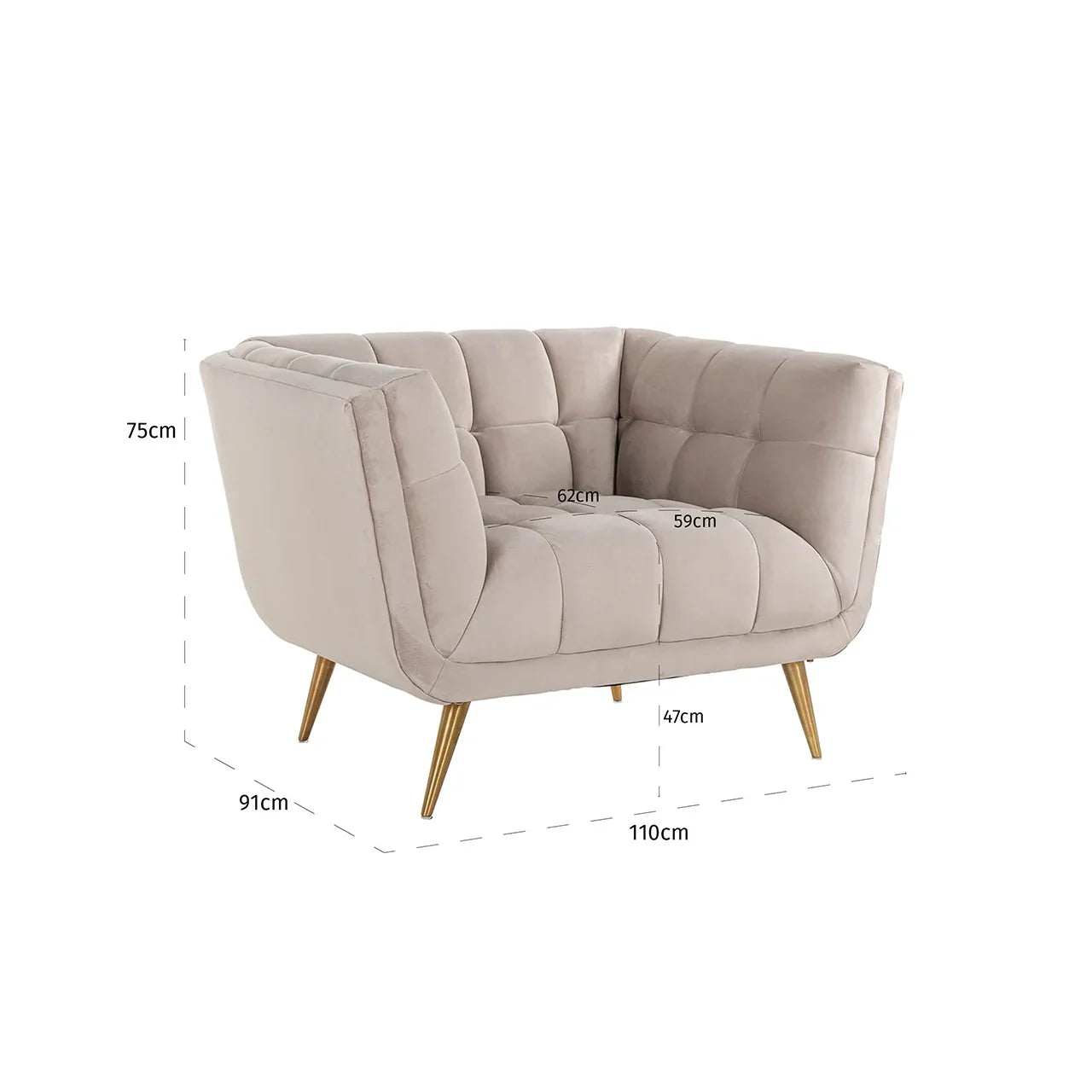 Atpūtas krēsls Huxley Richmond Interiors 75/110/01 cm - N1 Home