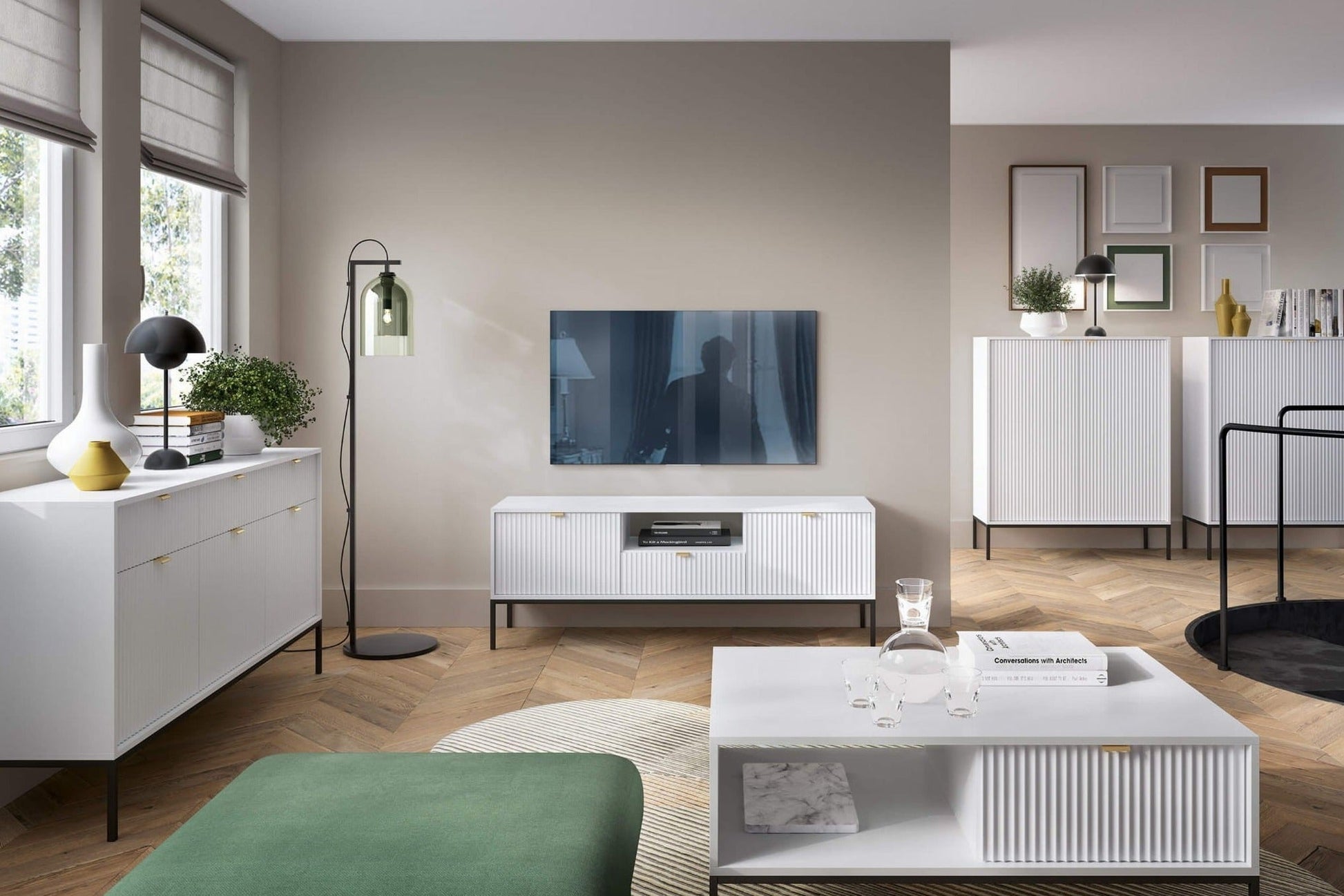 NV kumode balta 154x83x39 - N1 Home