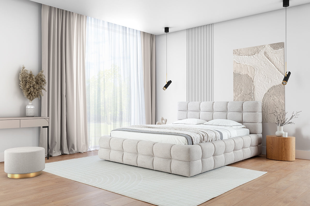 Gulta Marseille ar kastīti 160/200 cm krēms - N1 Home