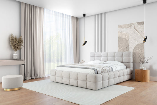 Gulta Marseille ar kastīti 160/200 cm krēms - N1 Home