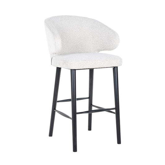 Bāra krēsls Indigo Richmond Interiors 62/106/62 cm white bouclé - N1 Home