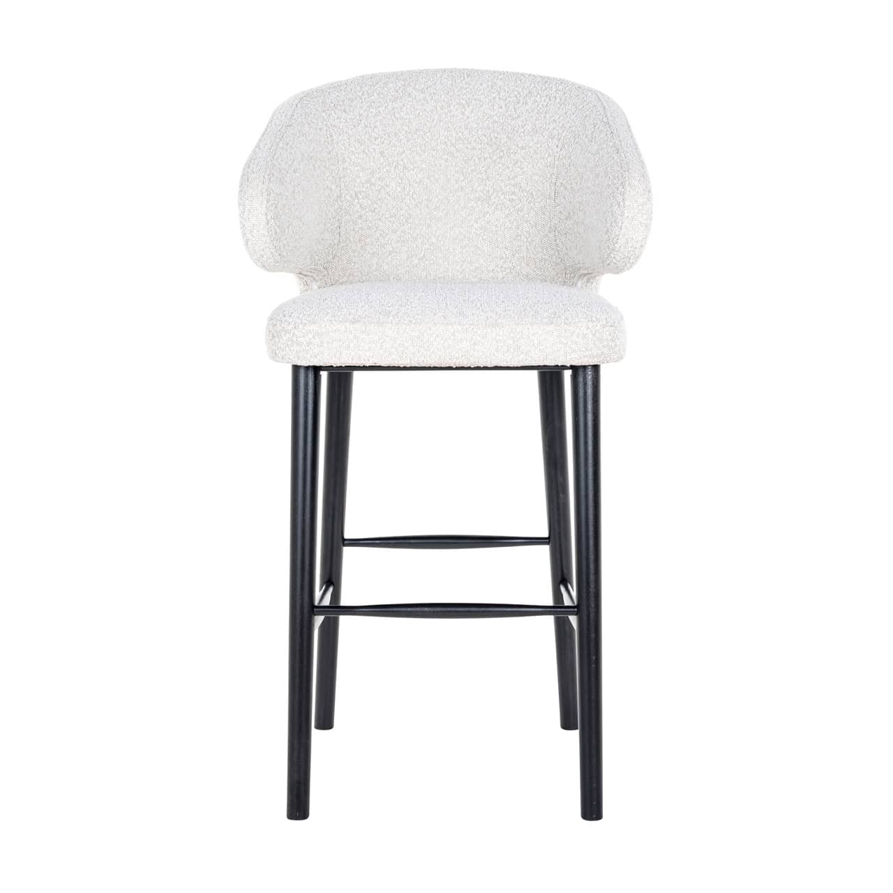 Bāra krēsls Indigo Richmond Interiors 62/106/62 cm white bouclé - N1 Home