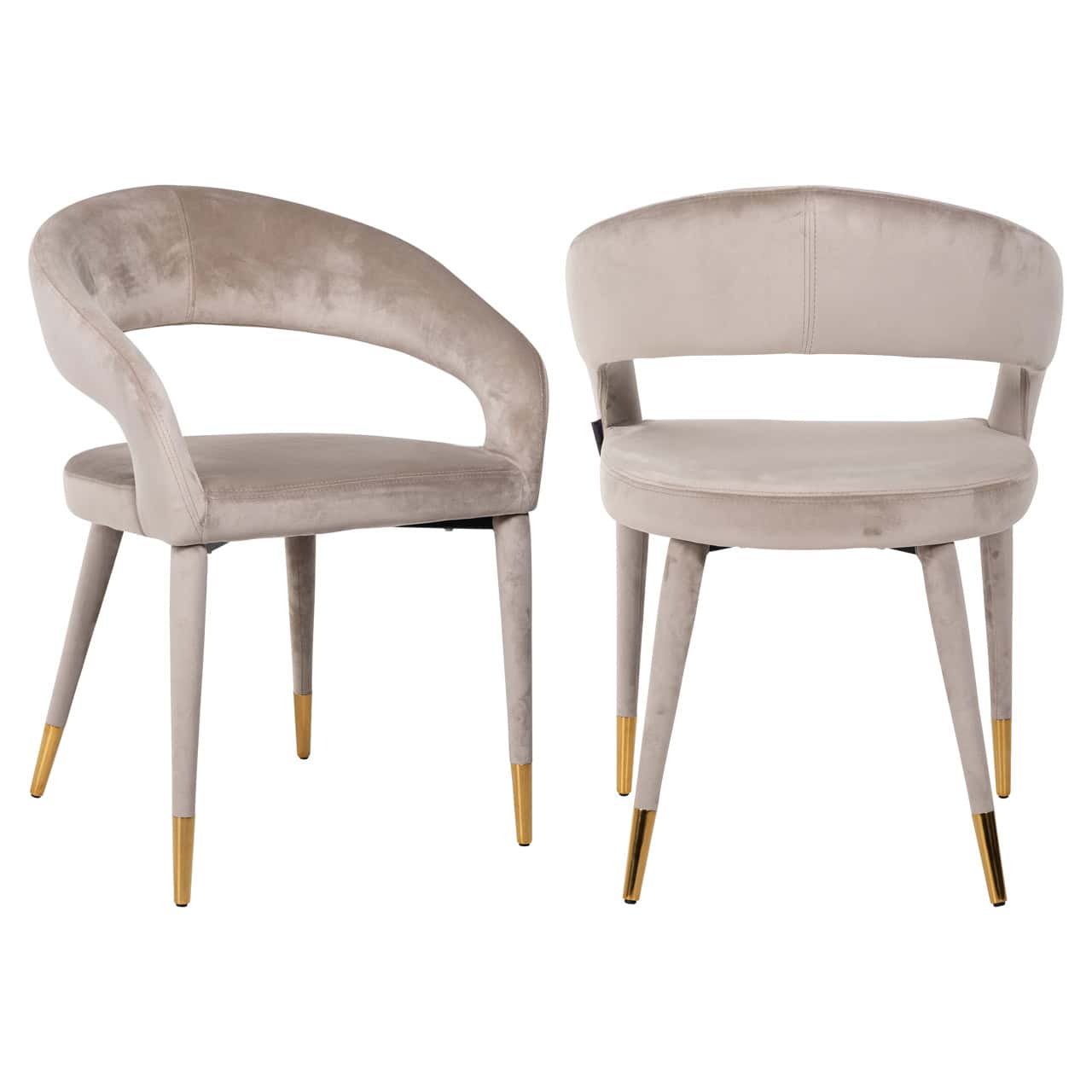 Krēsls Gia Richmond Interiors 59/81/58 cm khaki velvet fire retardant