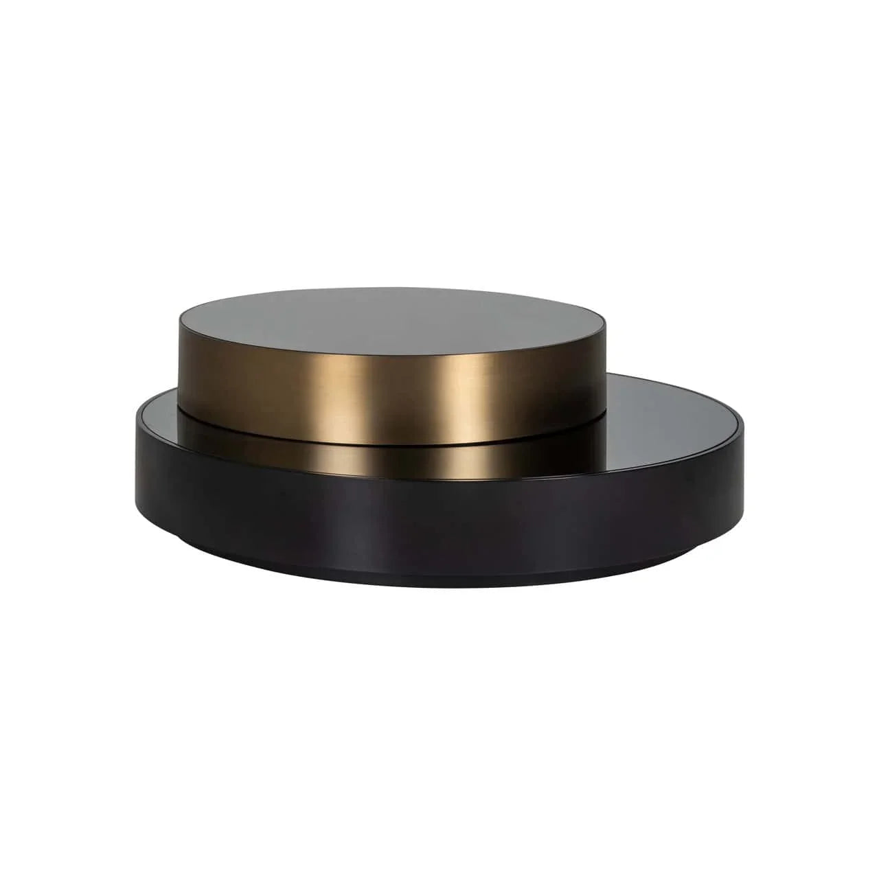Kafijas galds Alexander Jones  Richmond Interiors 112/35/112 cm melns/zelts (Slice) - N1 Home