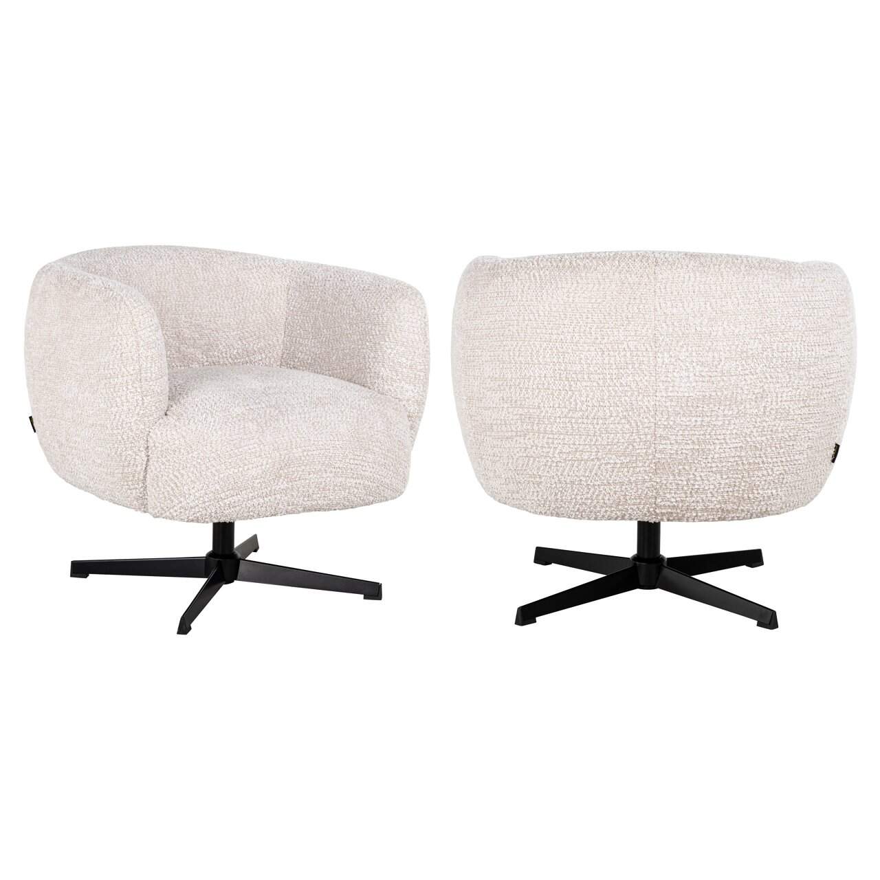 Krēsls Estelle Richmond Interiors 80/75/80 cm lovely cream swivel