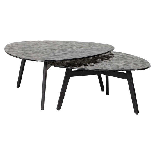 Kafijas galds Riley (Set of 2) Richmond Interiors 82/35/82 cm melns - N1 Home