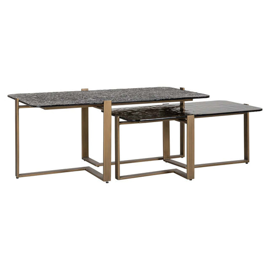 Kafijas galds Sterling (Set of 2) Richmond Interiors 110/41/65 cm brūns - N1 Home