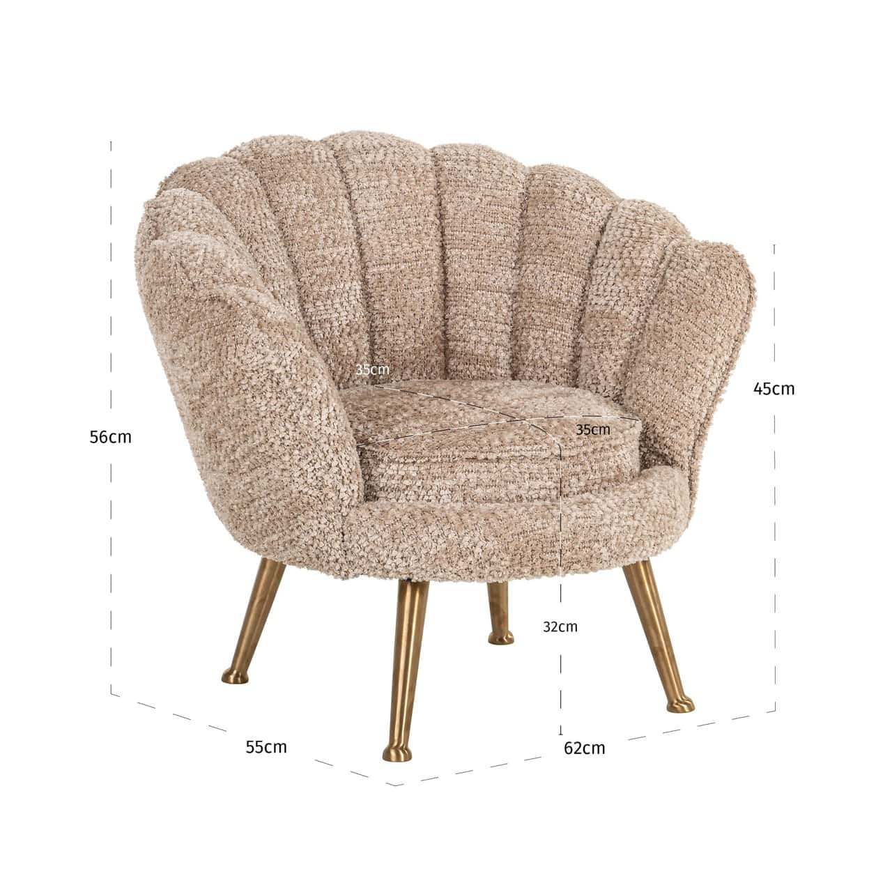 Krēsls Charly Richmond Interiors 62/56/55 cm lovely bēšs kids