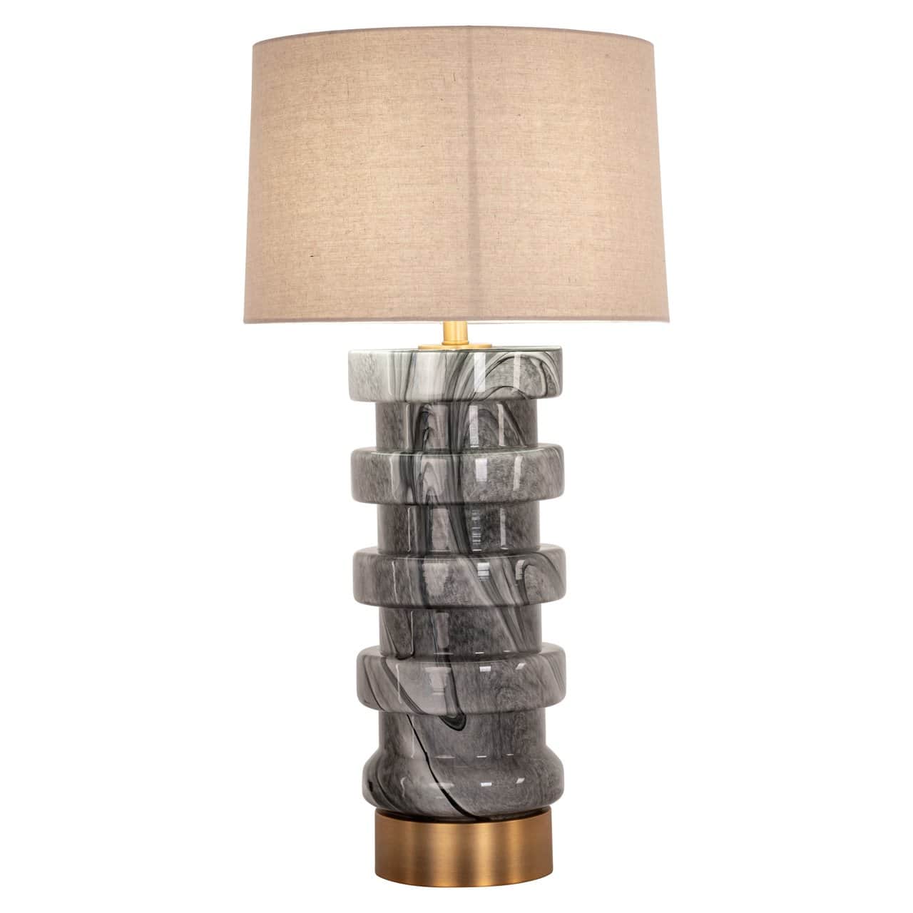 Galda lampa Jaylee Richmond Interiors 43/43/84 cm zelts/melns/balts