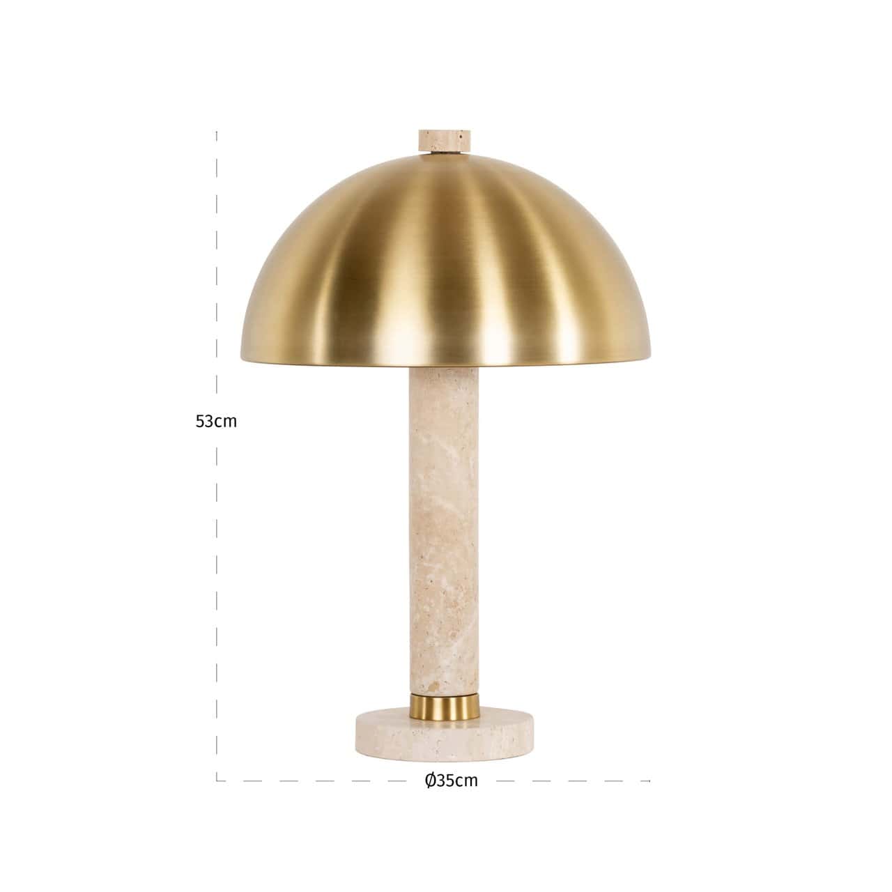 Galda lampa Jara Richmond Interiors  35/35/53 cm bēšs/zelts