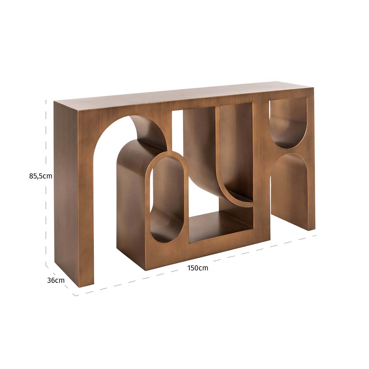 Konsole Alexander Jones Richmond Interiors 85/150/36 cm brushed gold (Lugano)