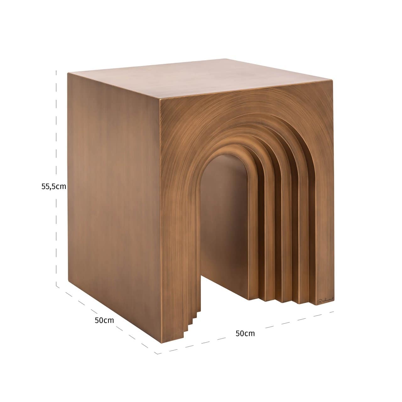 Kafijas galds Vevey Richmond Interiors 50/55/50 cm brushed gold