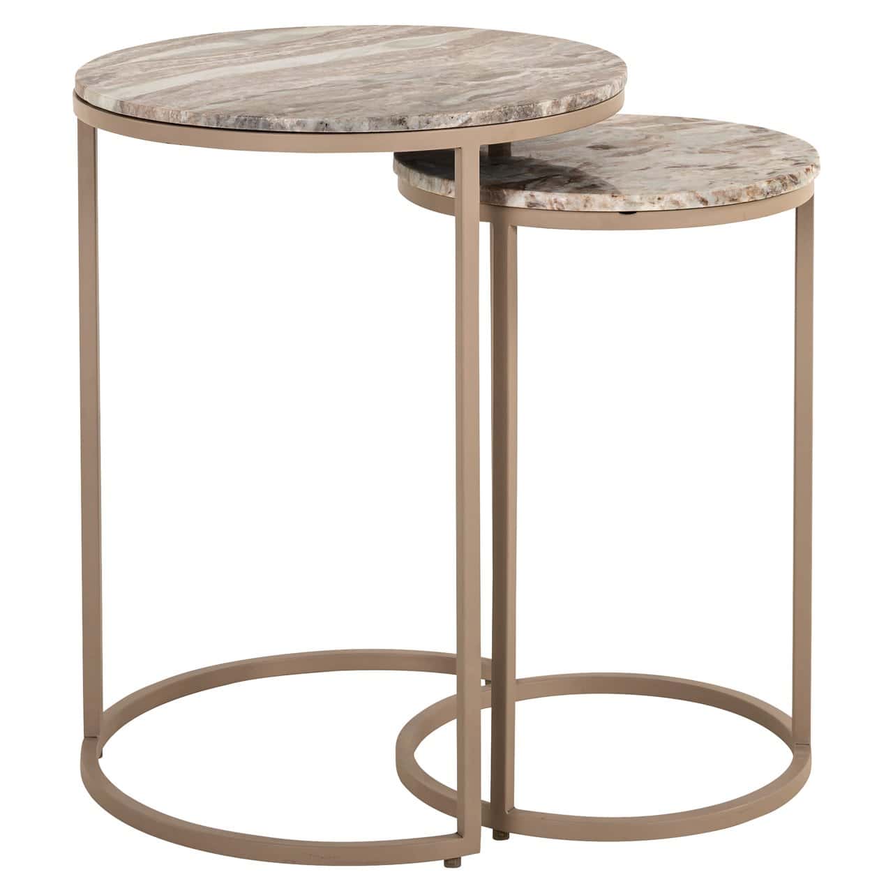 Kafijas galds Fairfax Richmond Interiors (Set of 2) 45/45/57 cm clay