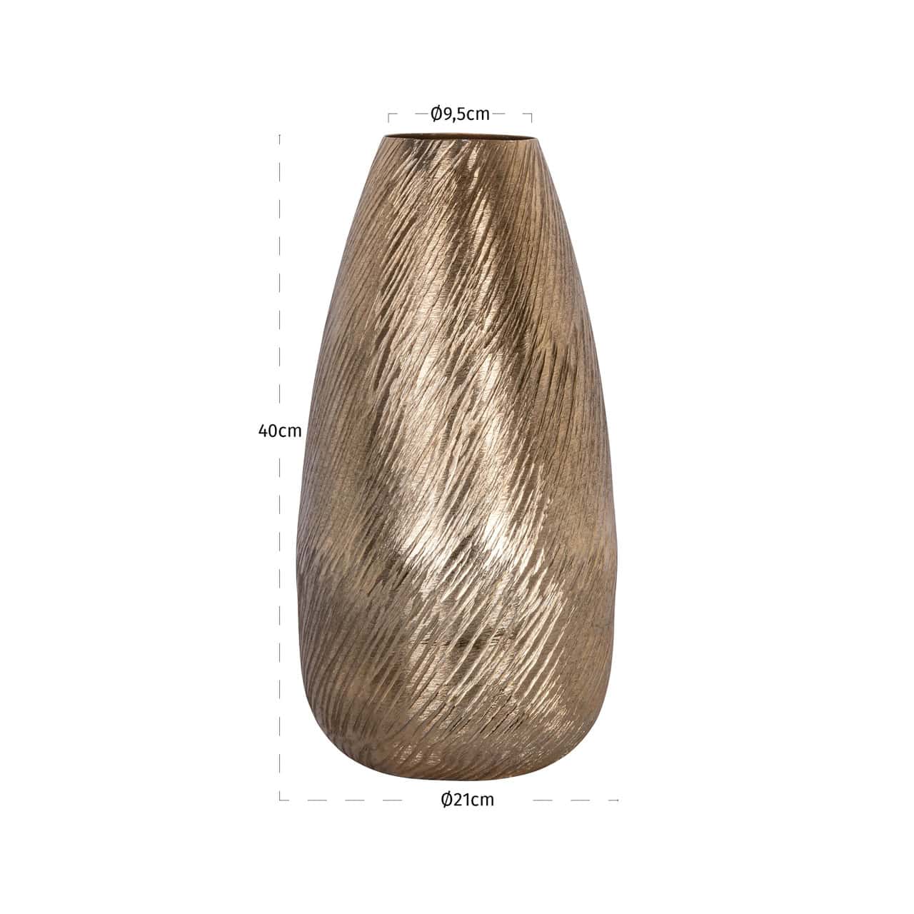 Vāze Riza Richmond Interiors 21/21/40 cm zelts