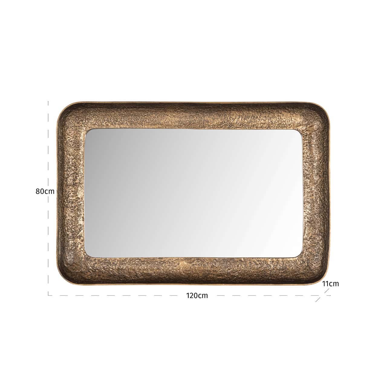 Spogulis Loan Richmond Interiors 80/120/11 cm brass antique
