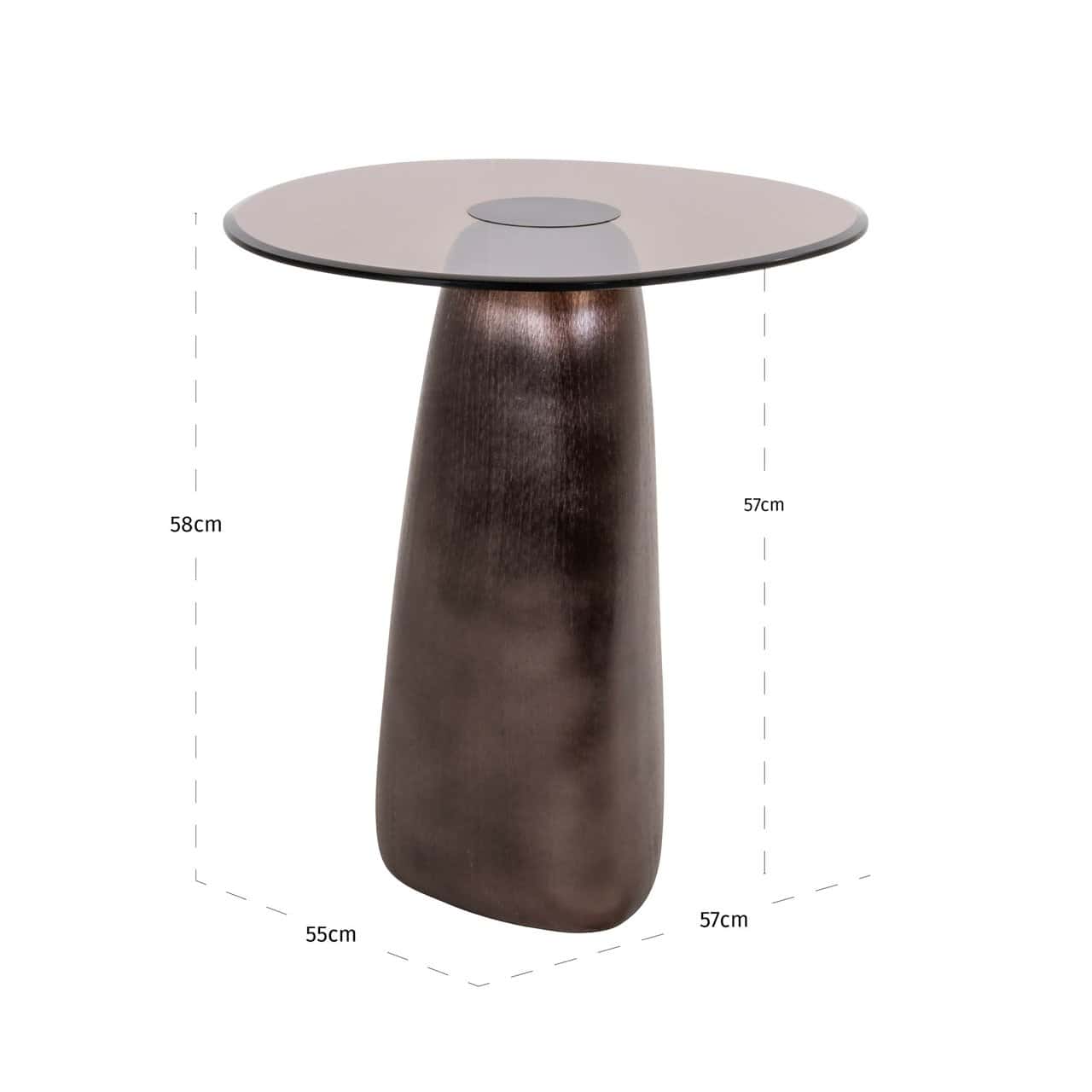 Kafijas galds Hayden Richmond Interiors 58/57/55 cm bronza - N1 Home