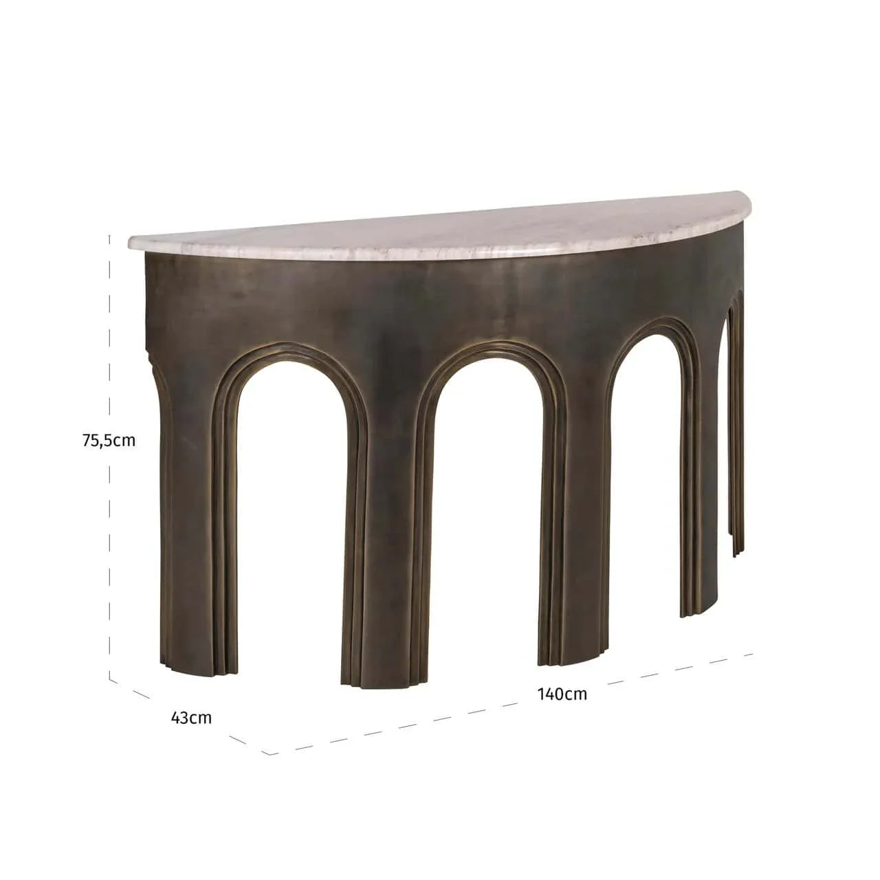 Konsole Sanchis Richmond Interiors 42/140,5/75,5 cm brass antique - N1 Home