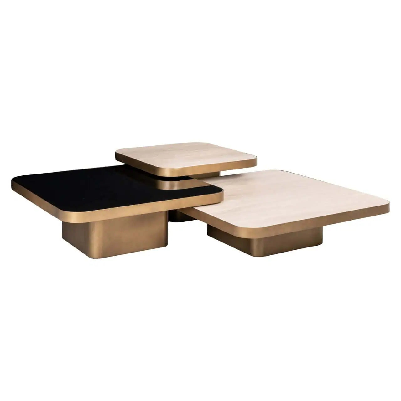 Kafijas galds Cumulus beige (Set of 3) Richmond Interiors 25/100/100 cm bēšs - N1 Home