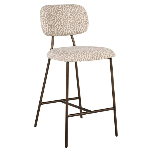 Bāra krēsls Xenia (Set of 2) Richmond Interiors 95/45/53 cm bēss leopard fire retardant