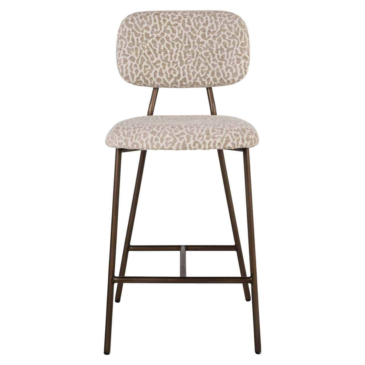 Bāra krēsls Xenia (Set of 2) Richmond Interiors 95/45/53 cm bēss leopard fire retardant
