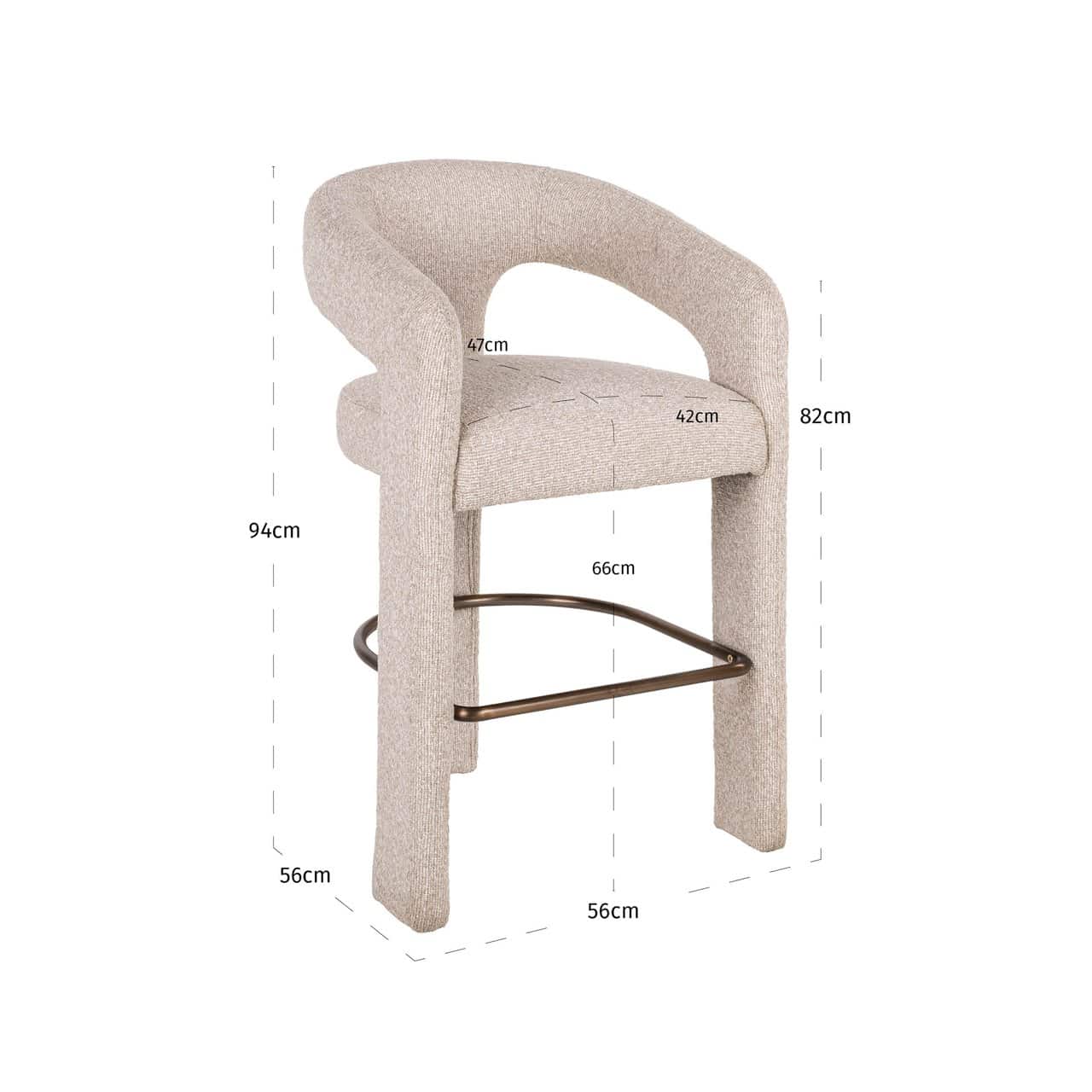 Krēsls Belle Richmond Interiors 56/56/94 cm biscotti - N1 Home