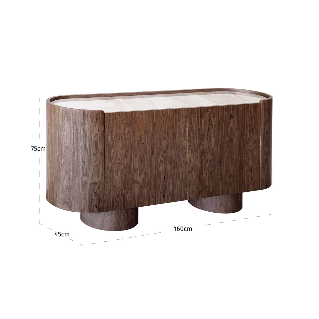 Kumode Callahan Richmond Interiors 45/160/75 cm brūns - N1 Home