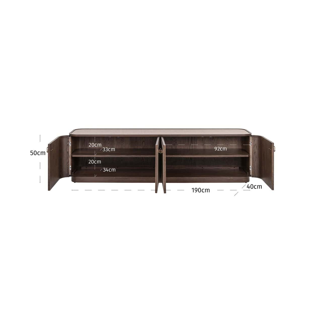 TV skapis Willox Richmond Interiors 190/50/40 cm bēšs