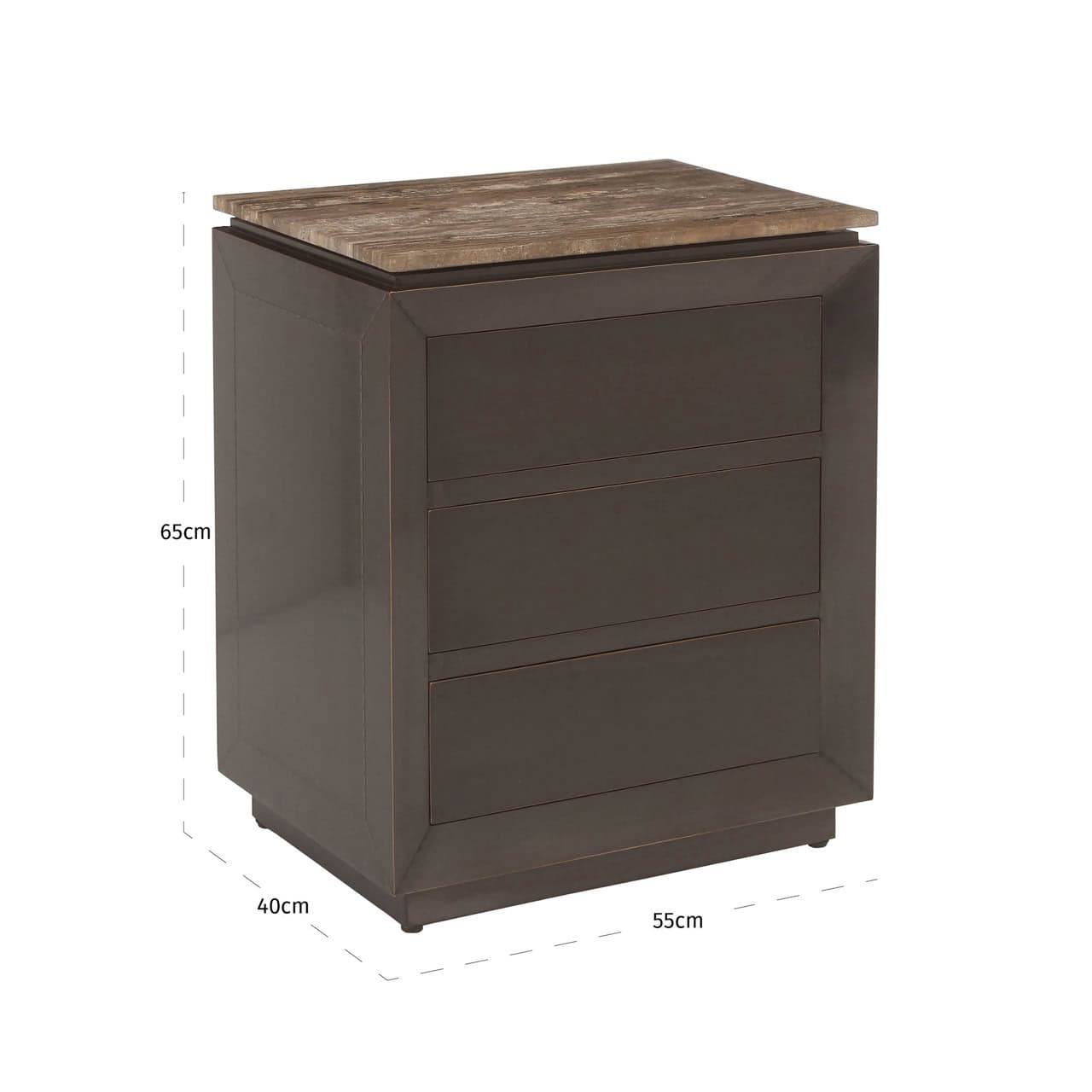 Naktsskapis Russo Richmond Interiors 55/65/40 cm ash brown