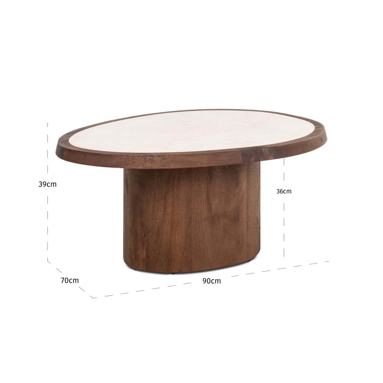 Kafijas galds Melrose Richmond Interiors 90/39/70 cm spicebrown - N1 Home