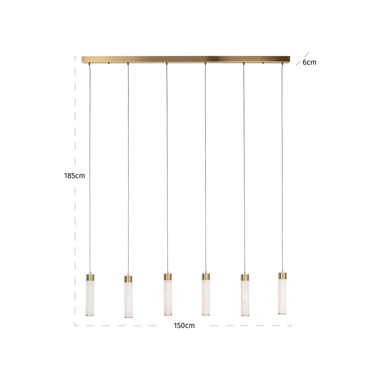 Griestu lampa Elaris Richmond Interiors 6/150/185 cm balts