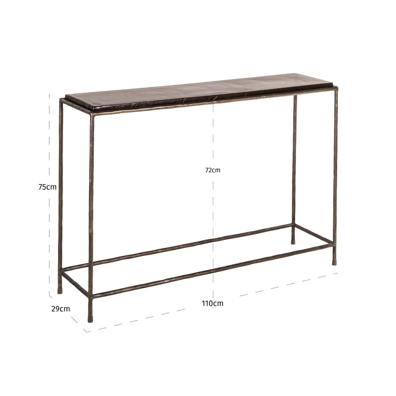 Konsole Villano Richmond Interiors 29/110/75 cm bronza - N1 Home