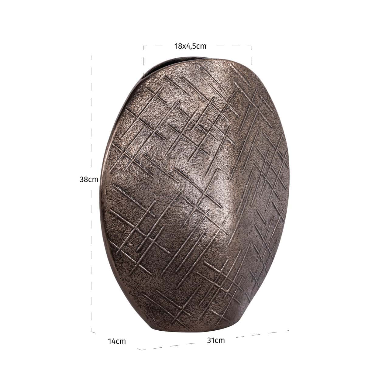 Vaze Olivra Richmond Interiors 14/31/38 cm cm bronza - N1 Home