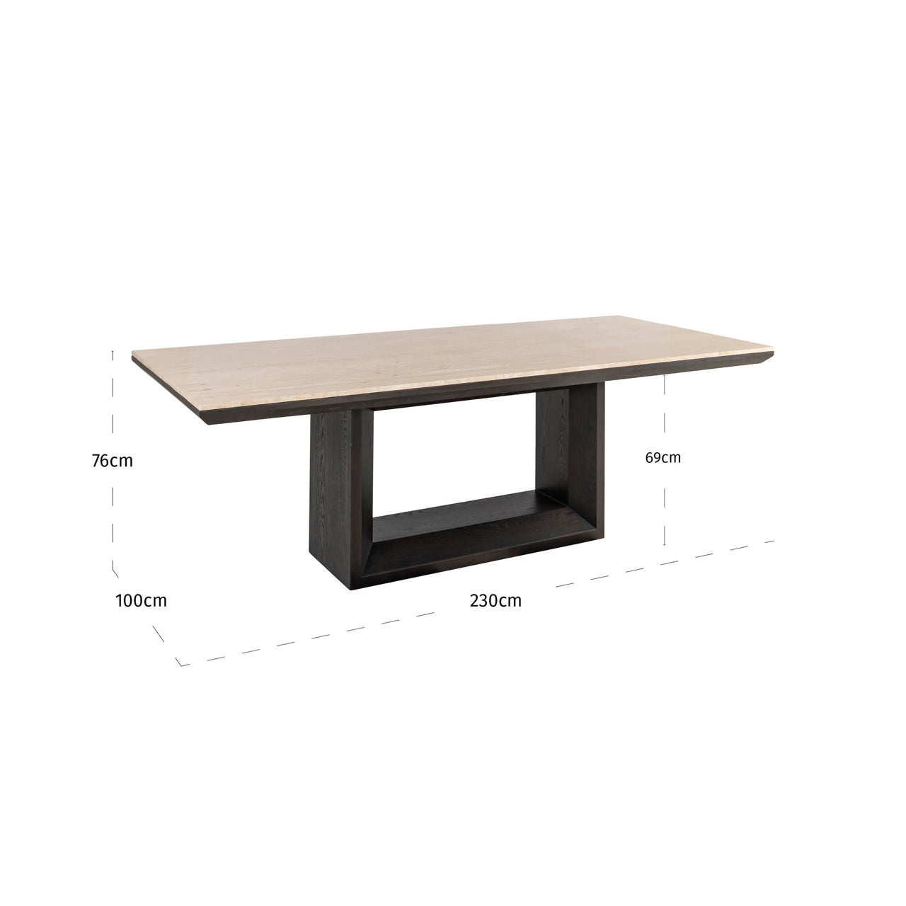 Galds Claremont Richmond Interiors 230/76/100 cm brūns