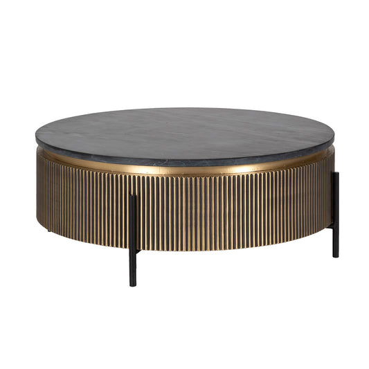 Kafijas galds Ironville gold Richmond Interiors 40/90 cm zelts - N1 Home