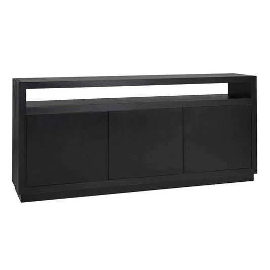 Kumode Oakura 3-durvju Richmond Interiors 85/190/40 cm melns - N1 Home