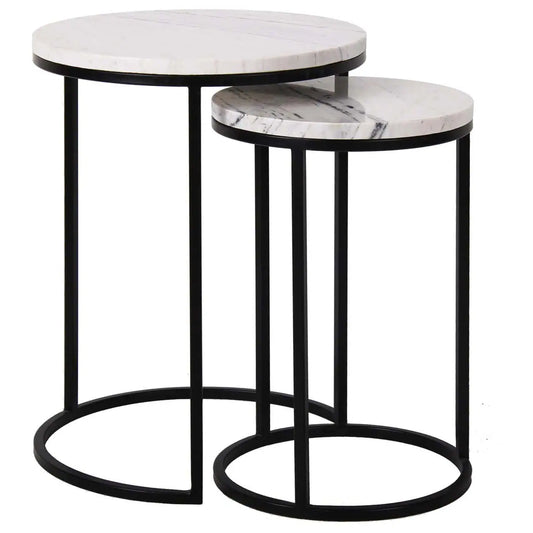 Lexington galdiņu komplekts (2 gab.) Richmond Interiors 57/54/45 cm balts - N1 Home