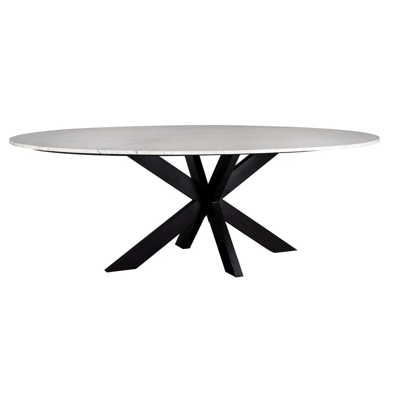 Pusdienu galds Lexington ovāls  Richmond Interiors 76/230/115 cm balts - N1 Home