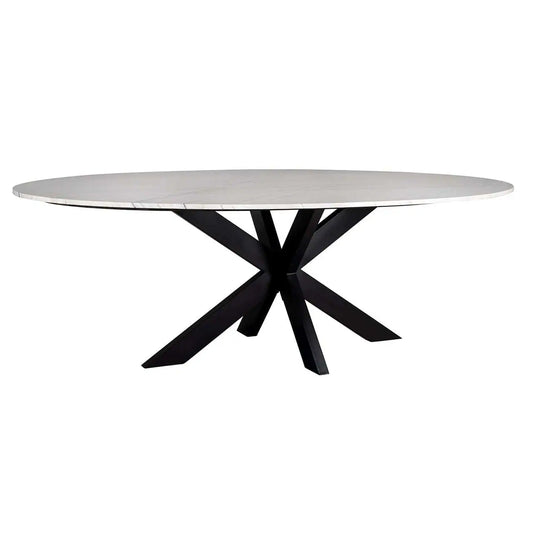 Pusdienu galds Lexington ovāls  Richmond Interiors 76/230/115 cm balts - N1 Home