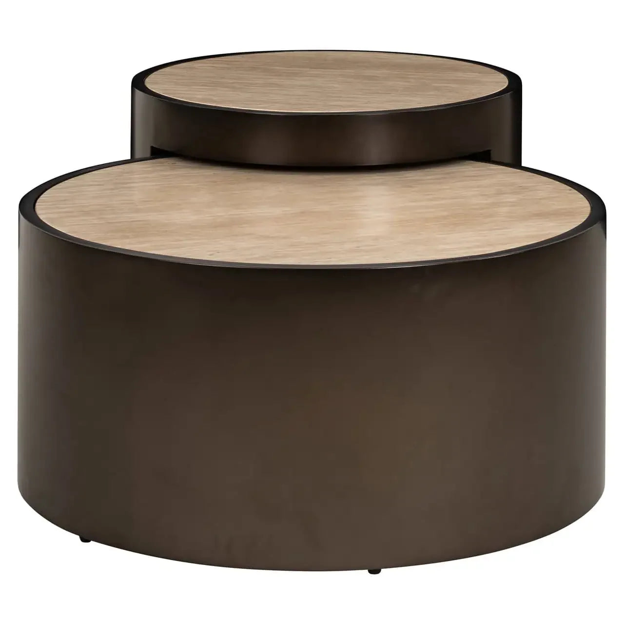 Kafijas galds Ronson beige (Set of 2) Richmond Interiors 38,5/119/119 cm bronza - N1 Home