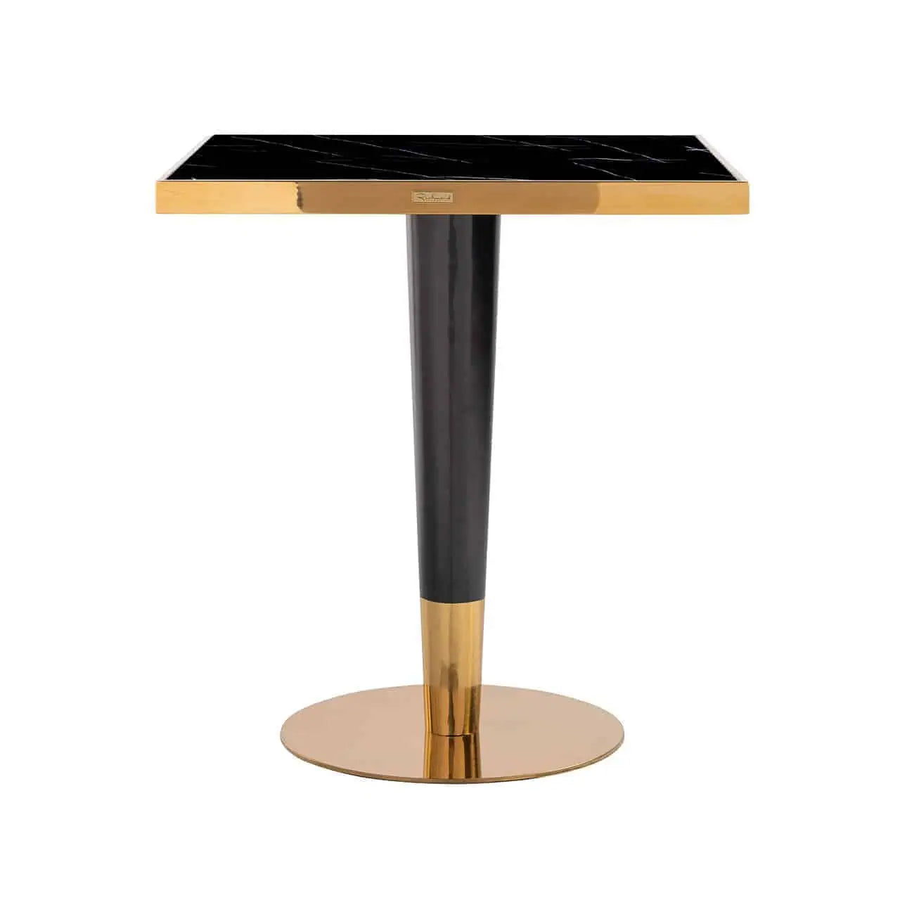 Bistro galds Can Roca kvadrātveida Richmond Interiors75/70/70 cm melns/zelts - N1 Home
