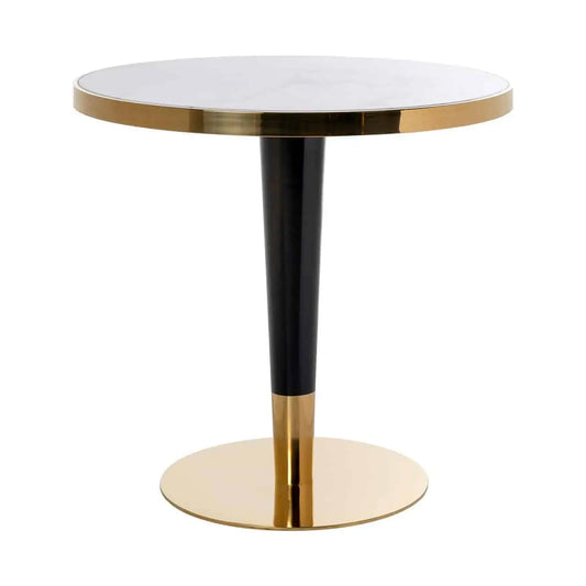 Bistro galds Osteria Richmond Interiors 75/80/80 cm melns/balts - N1 Home