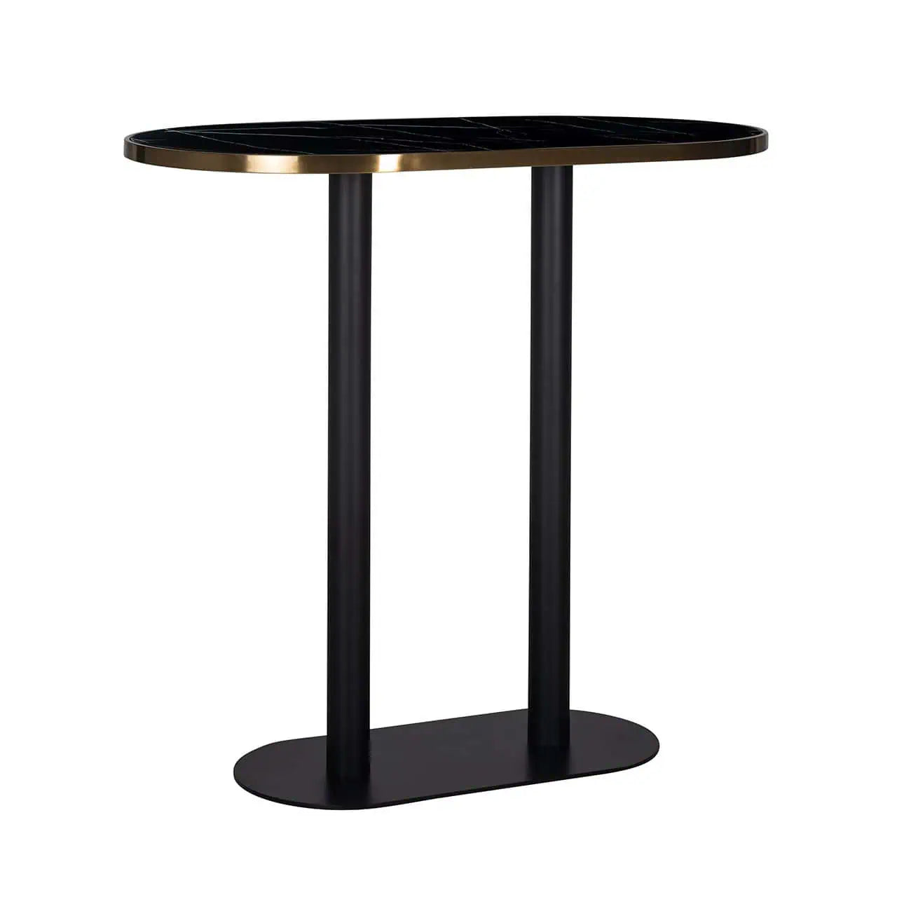 Bāra galds Zenza ovāls Richmond Interiors 105/120/70 cm melns - N1 Home