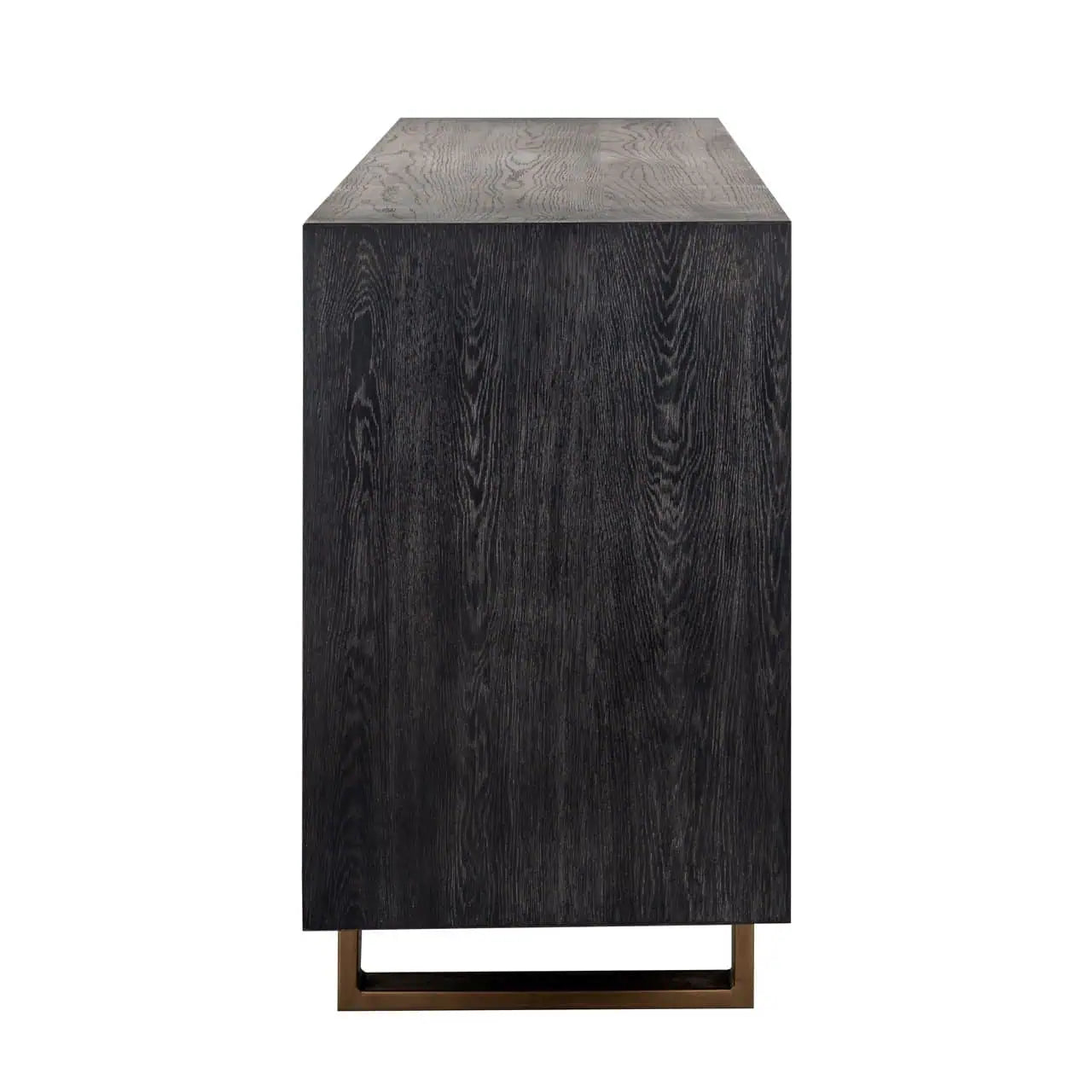 Kumode Hunter ar 4 durvīm Richmond Interiors 81/200/45 cm melna rustikāla - N1 Home